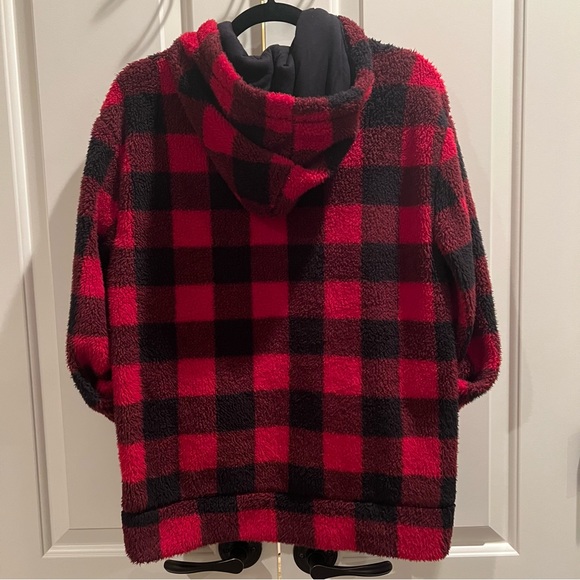Express Buffalo Check Sherpa Jacket XS - Picture 2 of 3